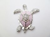 2" Pink Turtle w/ C.Z. Stone Magnet
