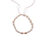 Cowrie Shell Necklace Tied w/ Pink Adjustable Cord