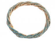 Claw Chain Blue Rhinestone Stretchable Bracelet, MOQ-6