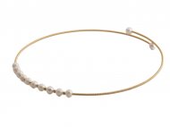 Multi Fresh Water Round Pearl Gold Filled Flexible Cable Necklac