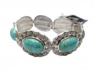 DCI-Oval Shape Turquoise Stone Bracelets