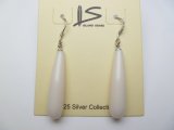 925 Silver White Stone Teardrop Earrings