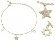 Crystals Starfish on Bass Chain 18K Gold Plated Bracelet