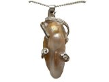 DCI- Mabe Pearl Pendant w/ 1.2mm 18kgp Metal Ball Chain