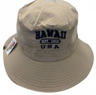"Hawaii" Embroidered Khaki Dry Fit Travel Ranger Hat