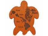 "Aloha Hawaii" Island Map & Pineapple Turtle Magnet 7x6cm