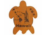 "Hawaii" King Kam & Island Map Turtle Magnet 7x6cm