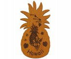 "Aloha Hawaii" Pineapple, Plumeria & Island Map Pineapple Magnet