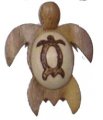 2" Small Wood Turtle Magnet with Turtle Design