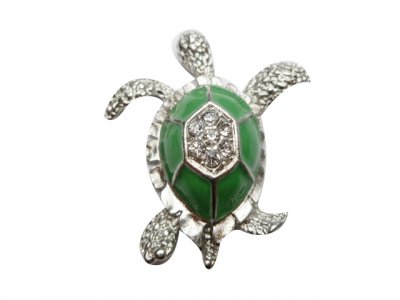 2" Green Crystal Turtle Magnet