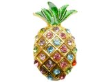 2" Multi Color Crystal Pineapple Magnet
