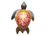 "Maui"- 2" Painted Red Wood Turtle Magnet