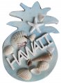 4.5" Pineapple Shape "Hawaii" Natural Sea Shell Magnet