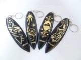 Dolphin Assorted 12cm Wood Carved Surfboard Keychain