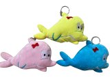 Dolphin Assorted Color Plush Stuffed Animal Keychain