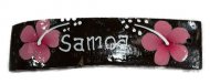 "Samoa" Pink & Red Hibiscus Stretchable Coconut ID Bracelet
