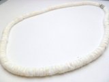 18" White Clam "Litob" Shell Necklace (4-5mm)