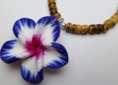 35mm Fimo Flower w/ 18" Coconut Beads Necklace