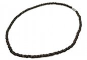 4-5mm Dark Brown Coconut Beads Necklace 18"