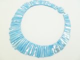Sun Shaped Blue Mother of Pearl Necklace