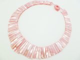 Sun Shaped Pink Mother of Pearl Necklace
