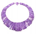 Sun Shaped Purple Mother of Pearl Necklace