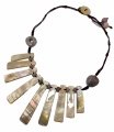 Genuine black mother of pearl shell necklace