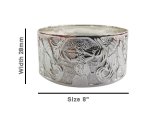 Size 8 -28mm Hawaiian Floral Silver Filled Copper Bangle