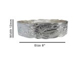 Size 8 -12mm Hawaiian Floral Silver Filled Copper Bangle