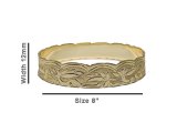Size 8 -12mm Hawaiian Floral 14K Gold Filled Copper Bangle