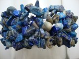 Blue Lapis Chips Semi Precious Stone Stretchable Bracelet