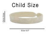 Children Size 6.5"- 10mm White Faux Turtle Shell Bangle Cuff