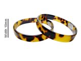 5mm Brown and Black Faux Turtle Shell Bangle Cuff