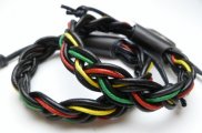 Twist-Cord-Friendship Bracelet Rasta Color