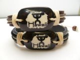 "Hawaii" Paddler Genuine Leather ID Bracelet