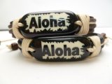 Genuine Leather "ALOHA" ID Bracelet