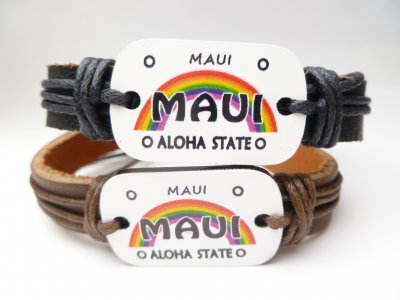 Hawaii License Plate Maui Bracelet