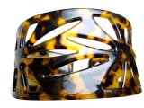 50mm Brown and Black Faux Turtle Shell Bangle Cuffs