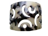 50mm White and Black Faux Turtle Shell Bangle Cuffs