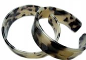 30mm White and Black Faux Turtle Shell Bangle Cuff