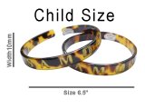 Children Size 6.5"- 10mm "SAMOA" Faux Turtle Shell Bangle Cuff