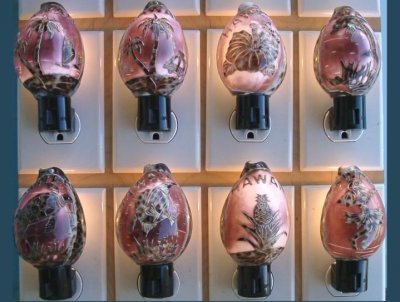 Assorted Carved Cowry Shell Nite Lite