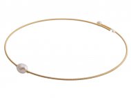 Fresh Water Rice Pearl Gold Filled Flexible Cable Necklace