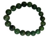 10mm Semi Precious European Jade Stone Elastic Bracelet