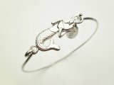 Cable Bracelet w/ Mermaid pendant