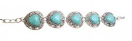 DCI-Heart Shape Turquoise Stone Bracelet