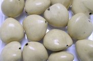 15mm Loose High Polish White Kukui Nut 32 pcs In Each Bag