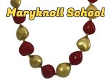 Maryknoll - Maroon & Gold Color Painted Kukui Nut Lei 32"