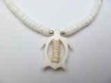 Bone Turtle w/ 18" Litob Clam Shell Necklace