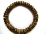 Brown 10mm Coconut Beads Stretchable Bracelet